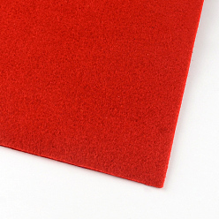 Roja Tejido no tejido bordado fieltro de aguja para manualidades bricolaje, rojo, 30x30x0.2~0.3 cm, 10 PC / bolso