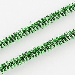 Vert Noël clinquant décoration tige de chenille bricolage métallique Guirlande fil de l'artisanat, verte, 290x7mm