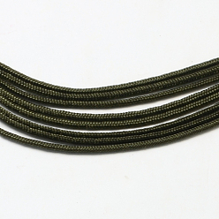 Темно-оливково-зеленый Полиэфирные и спандексные веревочные веревки, 16 -ply, темно-оливковый зеленый, 2 мм, около 109.36 ярдов (100 м) / пачка