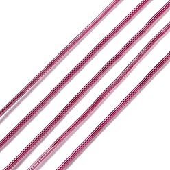Medium Violet Red French Wire Gimp Wire, Flexible Round Copper Wire, Metallic Thread for Embroidery Projects and Jewelry Making, Medium Violet Red, 18 Gauge(1mm), 10g/bag