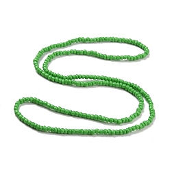 Зеленый Бусы на талии, эластичная поясная цепочка из стеклянных зерен для женщин, зелёные, 31-1/2 дюйм (80 см), бусины : 5 мм