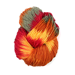 Colorful 4-Ply Acrylic Fibers Yarn, for Weaving, Knitting & Crochet, Segment Dyed, Colorful, 0.3mm
