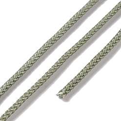 Темный Морско-зеленый Плетеные нити нейлона, окрашенные, завязывая шнур, для китайского вязания, ремесла и изготовление ювелирных изделий, темно-зеленый, 1 мм, около 21.87 ярдов (20 м) / рулон