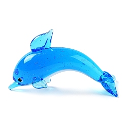 Bleu Dodger 3d dauphin décoration d'affichage en lampadaire fait à la main, pour la décoration, Dodger bleu, 51x20.5x33mm