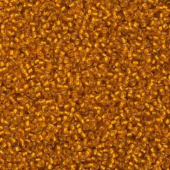 (30F) Light Hyacinth Orange Silver Lined Matte Toho perles de rocaille rondes, perles de rocaille japonais, (30 f) jacinthe clair orange doublé argent mat, 8/0, 3mm, Trou: 1mm, environ1110 pcs / 50 g