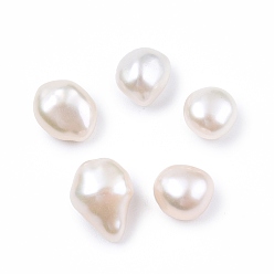 Lin Perles de keshi baroques naturelles, eau douce perles de nacre, sans trou, nuggets, linge, 6.5~10x6.5~8x6.5~8mm