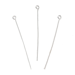 Platinum Iron Eye Pins, for Jewelry Making, Platinum, 20 Gauge, 55~56x3.5x0.8mm, Hole: 2mm, about 2500pcs/500g