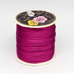 Crimson Nylon Thread, Rattail Satin Cord, Crimson, 1mm, about 87.48 yards(80m)/roll