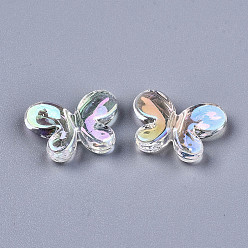 Clear AB Transparent Acrylic Beads, AB Color, Butterfly, Clear AB, 12.5x17x4mm, Hole: 2mm