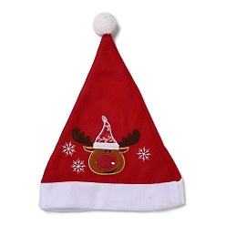 Ciervo Sombreros de navidad de tela, para la decoración de la fiesta de navidad, ciervo, 350x270x4 mm, diámetro interior: 185 mm
