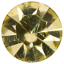 Jonquille Séparateurs perles en verre avec strass en laiton, Grade a, rondelle, jonquille, 9x4mm