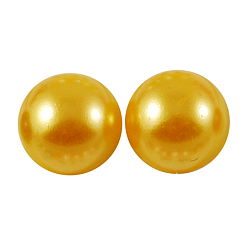 Goldenrod 10000pcs ABS Plastic Imitation Pearl Cabochons, Half Round, Goldenrod, 4x2mm
