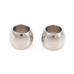 Stainless Steel Color 201 Stainless Steel Spacer Beads, Rondelle, Stainless Steel Color, 4x3mm, Hole: 2.5mm