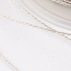 WhiteSmoke Round Metallic Thread, Embroidery Thread, 9-Ply, WhiteSmoke, 0.8mm, about 65.61 yards(60m)/roll