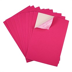 Deep Pink Jewelry Flocking Cloth, Self-adhesive Fabric, Deep Pink, 40x28.9~29cm, 12sheets/set