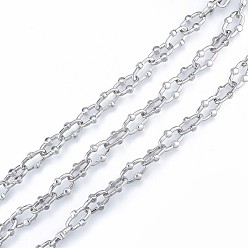 Platinum Alloy Oval Link Chains, with Spool, Cadmium Free & Nickel Free & Lead Free, Unwelded, Platinum, 17.5x11.5x4.5mm, about 32.81 Feet(10m)/Roll