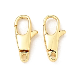 Real 18K Gold Plated Brass Swivel Lobster Claw Clasps, for Jewelry Making Findings, Cadmium Free & Lead Free, Long-Lasting Plated, Real 18K Gold Plated, 14.5x7x3mm, Hole: 1.2mm