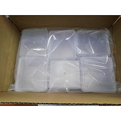 Белый Полипропиленовые (пп) пластиковые ящики, контейнеры для хранения бисера, с откидной крышкой, прямоугольные, белые, 9.2x10.15x7.15 см, внутренний размер: 9.5x8.4 см, 6 шт / коробка