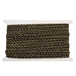 Negro Ribete de encaje ondulado de poliéster, para cortina, decoración de textiles para el hogar, negro, 1/4 pulgada (7.5 mm)