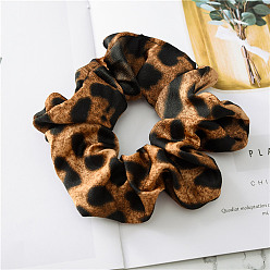Peru Leopard Print Pattern Cloth Elastic Hair Accessories, for Girls or Women, Scrunchie/Scrunchy Hair Ties, Peru, 120mm