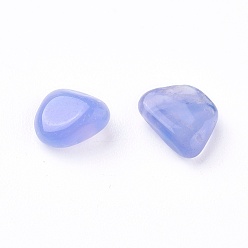 Natural Agate Natural Blue Agate Beads, Undrilled/No Hole, Dyed, Chips, 8~19x5~6x2~5mm, about 100g/bag