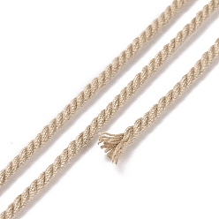 Светло-коричневый Хлопок шнур, плетеная веревка, с бумажной катушкой, для настенного крепления, ремесла, Подарочная упаковка, загар, 1.5 мм, около 21.87 ярдов (20 м) / рулон