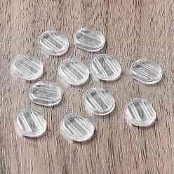 Clear Comfort Silicone Clip on Earring Pads, for French Clip Earrings, Anti-Pain, Clip-on Earring Cushion, Clear, 10x8.5x2mm, Hole: 1x7.5mm