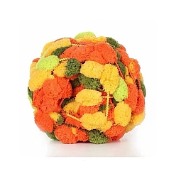Orange Gradient Color Polyester Pom Pom Chunky Yarn, Arm Knitting Yarn, Super Softee Thick Fluffy Jumbo Chenille Polyester Yarn, for Blanket Pillows Home Decoration , Orange, about 27.34 Yards(25m)/Box