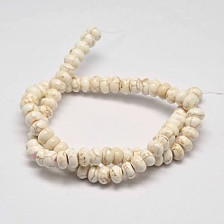 Creamy White Rondelle Natural Magnesite Beads Strands, Creamy White, 8x5mm, Hole: 1mm, about 80pcs/strand, 15.7 inch