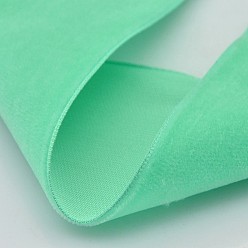 Medium Spring Green Polyester Velvet Ribbon for Gift Packing and Festival Decoration, Medium Spring Green, 3/4 inch(19mm), about 25yards/roll(22.86m/roll)