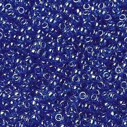 (RR175) Transparent Sapphire Luster Cuentas de rocailles redondas miyuki, granos de la semilla japonés, 8/0, (rr 175) brillo de zafiro transparente, 3 mm, agujero: 1 mm, Sobre 2111~2277 unidades / 50 g