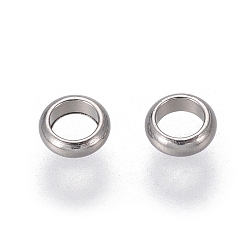 Stainless Steel Color Ring 304 Stainless Steel Beads, Stainless Steel Color, 4x1.5mm, Hole: 2.5mm
