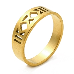 Золотой Ионное покрытие (ip) 201 перстни из нержавеющей стали, полые кольца бантом для женщин, золотые, 4~6 мм, внутренний диаметр: 17 мм