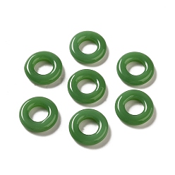 Vert Anneaux de liaison en verre, jade d'imitation, rond, verte, 19.5x4.5mm, diamètre intérieur: 10 mm