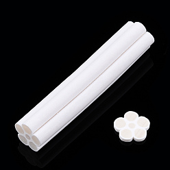 WhiteSmoke Luminous Handmade Polymer Clay Nail Art Decoration, Fashion Nail Care, No Hole Tubes, Flower, WhiteSmoke, 47~50x8~10x8~10mm
