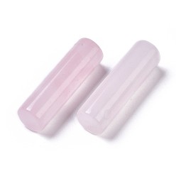 Розовый Кварц Природного розового кварца подвески, колонка, 34~36x10~10.5 мм, отверстие : 2 мм