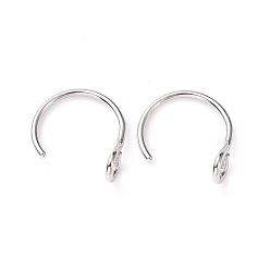 Stainless Steel Color 316 Stainless Steel Hoop Nose Rings, Piercing Body Jewelry for Men Women, Stainless Steel Color, 20 Gauge, 10x9.5x0.8mm, Pin: 0.8mm, Hole: 1.8mm