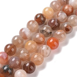 Botswana Agate Natural Botswana Agate Beads Strands, Round, 10mm, Hole: 0.9mm, about 40pcs/strand, 15.75 inch(40cm)