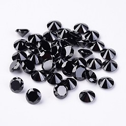 Jet Forme de diamant verre cabochons de strass, pointé en arrière, jet, 8x5 mm, sur 95~100 PCs / sac