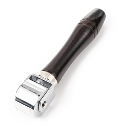 Черный Ламинирующий валик из клеевого клея, ручной инструмент для ручной работы, кожаный ручной ролик, чёрные, 155x36.5 мм