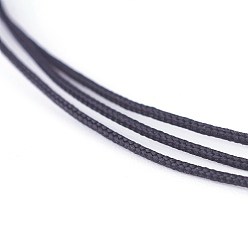 Negro Hilo de nylon trenzada, Cordón de anudado chino cordón de abalorios para hacer joyas de abalorios, negro, 0.8 mm, sobre 100 yardas / rodillo