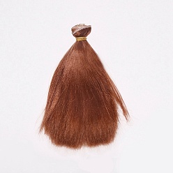 Terre De Sienne Cheveux longs et raides en mohair imité poupée perruque cheveux, pour les filles de bricolage accessoires de fabrication de bjd, Sienna, 150~1000mm