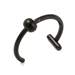 Черный 304 кольца для губ из нержавеющей стали, ювелирные изделия для пирсинга, украшения для тела с шпильками в носу, чёрные, 11x11.5 мм