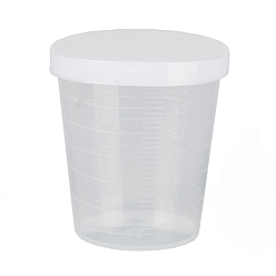 Blanc Tasse à mesurer des outils en plastique, tasse graduée, blanc, 4x4.3 cm, capacité: 30 ml (1.01 fl. oz)