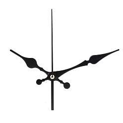 Noir Pointeur d'horloge à arbre long en aluminium, aiguilles d'horloge pour horloge de remplacement, noir, 67~97mm, 3 pièces / kit
