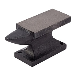 Black Horn Anvil Cast Iron Block Jewelry Making Bench Tool Mini Forming Metalworking, Black, 14.9x5.1x6.8cm