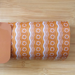 Coloré Papier d'emballage de gâteau jetable, papier anti-graisse style soleil et broche, colorées, 25x21.8cm, 50pcs / boîte