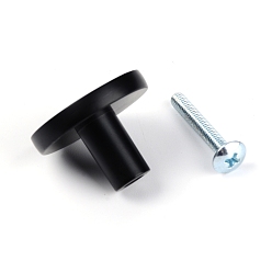 Noir Boutons de tiroir en alliage de zinc, Pour la maison, cabinet, armoire et commode, noir, 30x21.5mm, Trou: 3.5mm