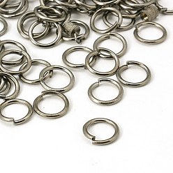 Gunmetal Jewelry Findings, Brass Jump Rings, Cadmium Free & Nickel Free & Lead Free, Open Jump Rings, Gunmetal, 12x1.2mm, Inner Diameter: 9.6mm, about 3030pcs/1000g