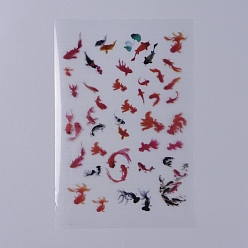 Fish Filler Stickers(No Adhesive on the back), for UV Resin, Epoxy Resin Jewelry Craft Making, Fish Pattern, 150x100x0.1mm